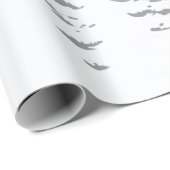 Minimalistische Silhouette von Pinienbäumen Geschenkpapier (Rolleneckpunkt)