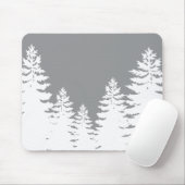 Minimalistische Silhouette von Pinienbäumen Mousepad (Mit Mouse)