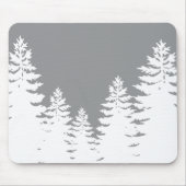 Minimalistische Silhouette von Pinienbäumen Mousepad (Vorne)