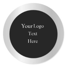 Minimalistische Silver Black Template Aufkleber