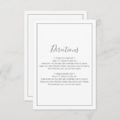 Minimalistische Silver Directors Card Begleitkarte (Vorne/Hinten)