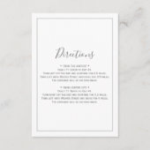 Minimalistische Silver Directors Card Begleitkarte (Vorderseite)