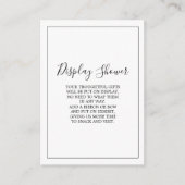 Minimalistische Silver Display Showkarte Begleitkarte (Vorderseite)