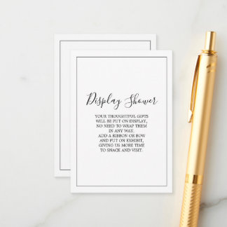 Minimalistische Silver Display Showkarte Begleitkarte