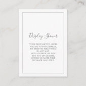 Minimalistische Silver Display Showumrandkarte Begleitkarte (Vorderseite)