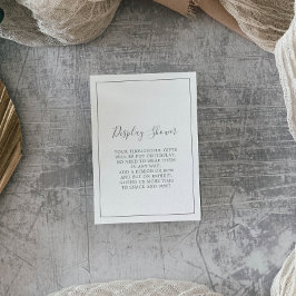Minimalistische Silver Display Showumrandkarte Begleitkarte