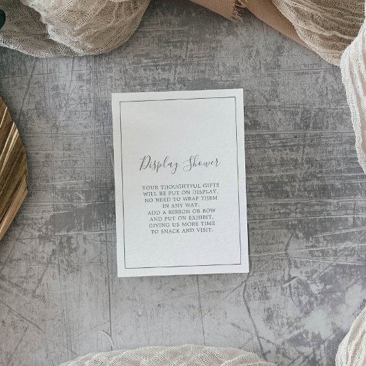 Minimalistische Silver Display Showumrandkarte Begleitkarte