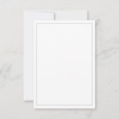 Minimalistische Silver Simple RSVP-Karte RSVP Karte (Rückseite)