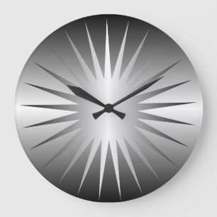 Minimalistische Silver Star-Wall-Uhr Große Wanduhr