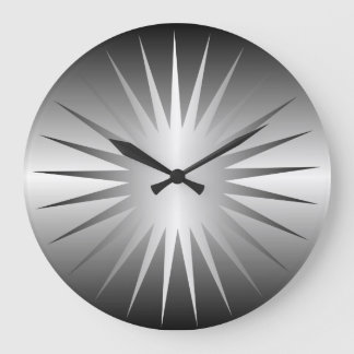 Minimalistische Silver Star-Wall-Uhr Große Wanduhr