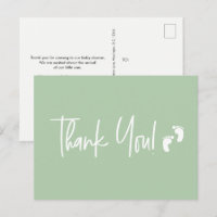 Minimalistische Simple Baby Dusche Danke Green