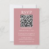 Minimalistische Simple Wedding QR UAWG Dusty Rose Karte (Vorderseite)