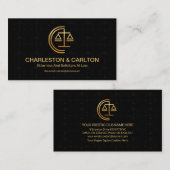 Minimalistische Skala von Justiz Signage Motif Rec Visitenkarte (Vorne/Hinten)