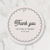 Minimalistische Skalierte Grenze Dank Markierung Geschenkanhänger (Vorderseite)