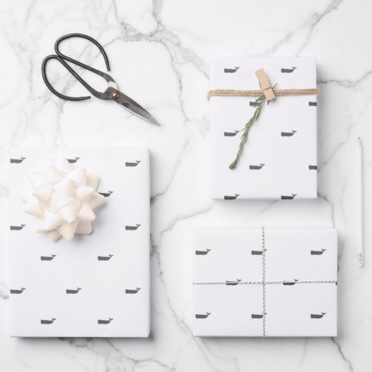 Minimalistische Skandinavienmuster Geschenkpapier Set (Vorderseite)