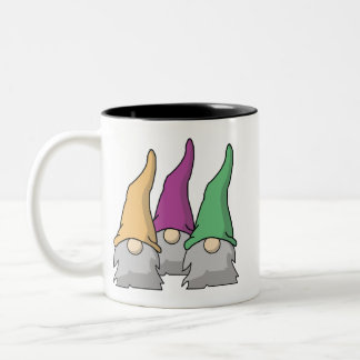 Minimalistische skandinavische Gnomes Zweifarbige Tasse
