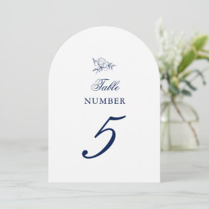 Minimalistische Sketch Bridal Blume Tischnummer Ca