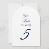 Minimalistische Sketch Bridal Blume Tischnummer Ca (Vorderseite)