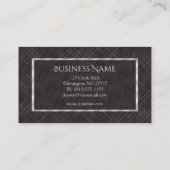 Minimalistische Sketchie Streifen | Anthrazit Visitenkarte (Rückseite)