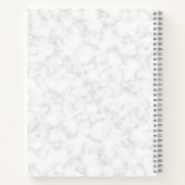 Minimalistische Skizze aus weißem Marmor Notizblock (Rückseite)