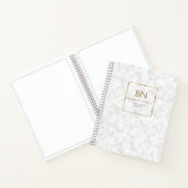 Minimalistische Skizze aus weißem Marmor Notizblock (Innenseite)