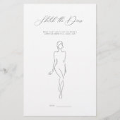 Minimalistische Skizze Das Brautparty Dress (Vorderseite)