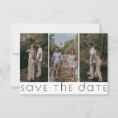 Minimalistische Skript-Hochzeitsfoto horizontal Save The Date (Vorderseite)