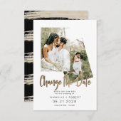 Minimalistische Skript zwei Foto ändern Datum Einladung (Vorne/Hinten)