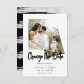 Minimalistische Skript zwei Foto ändern Datum Einladung (Vorne/Hinten)