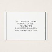 Minimalistische Skriptbezeichnung Typografie Borde (Rückseite)