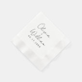 Minimalistische Skriptbride-Namen Serviette (Ecke)