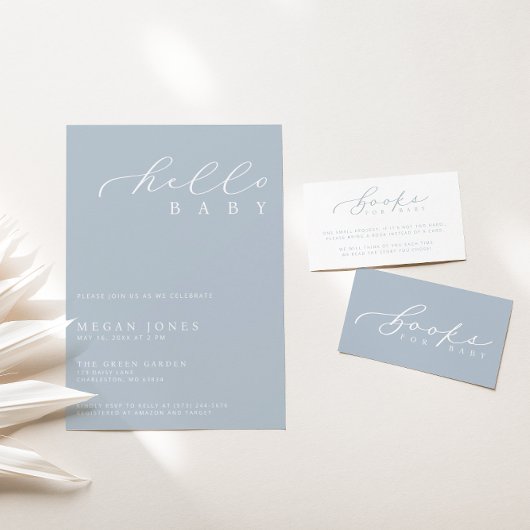 Minimalistische Skriptduschbücher für Babykarten Platzkarte