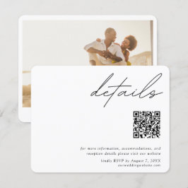 Minimalistische Skripteinsätze Details QR-Code-UAW Begleitkarte