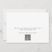 Minimalistische Skripteinsätze mit QR-Code | Endli Einladung (Rückseite)