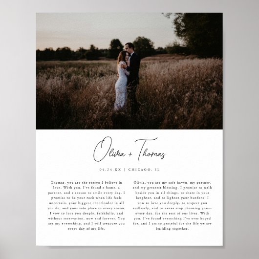 Minimalistische Skriptereihen und Foto Poster (Vorne)