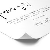 Minimalistische Skriptfavoriten druckbares Hochzei Poster (Ecke)