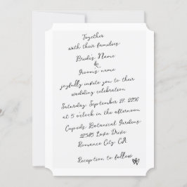 Minimalistische Skripthandschrift Schriftliche Typ Einladung