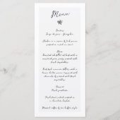 Minimalistische Skripthandschrift Schriftliche Typ Menükarte (Vorderseite)