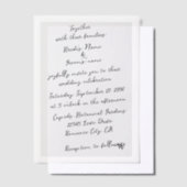 Minimalistische Skripthandschrift Schriftliche Typ Pergament Einladungen (Versetzt)