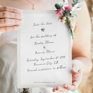 Minimalistische Skripthandschrift Schriftliche Typ Save The Date