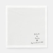 Minimalistische Skripthandschrift Schriftliche Typ Serviette (Vorderseite)