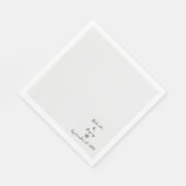 Minimalistische Skripthandschrift Schriftliche Typ Serviette (Ecke)