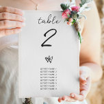 Minimalistische Skripthandschrift Schriftliche Typ Tischnummer<br><div class="desc">Eine schöne einfache minimalistische handgeschriebene Schrift Typografie Hochzeitsdesign. Ein einzigartiges Design, das einen persönlichen klassischen kalligraphischen Hochzeitsstil verwendet. Modernes, handgeschriebenes Briefdesign in Weiß- und Grautönen. Ein elegantes Hochzeitsdesign mit modernen und doch traditionellen Elementen. Auch die passenden Hochzeitseinladungen und andere Schreibwaren sind verfügbar. Passen Sie die Anzahl an und erwerben Sie...</div>