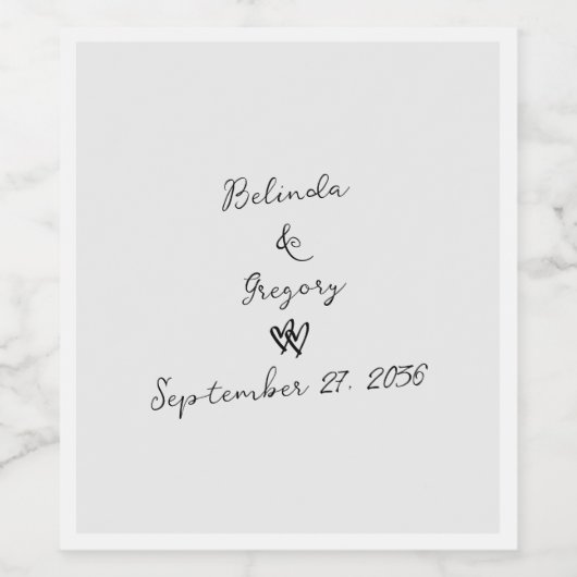 Minimalistische Skripthandschrift Schriftliche Typ Weinetikett (Einzelnes Label)