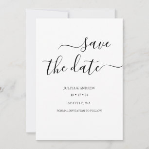 Minimalistische Skripthochzeit speichern Sie die D Save The Date