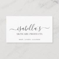 Minimalistische Skriptsignaturen Skincare-Produkte