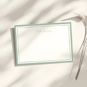 Minimalistische Skriptsprache Grün zwei Grenzen Mo Mitteilungskarte