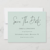 Minimalistische Skriptsprache Save the Date (Vorderseite)