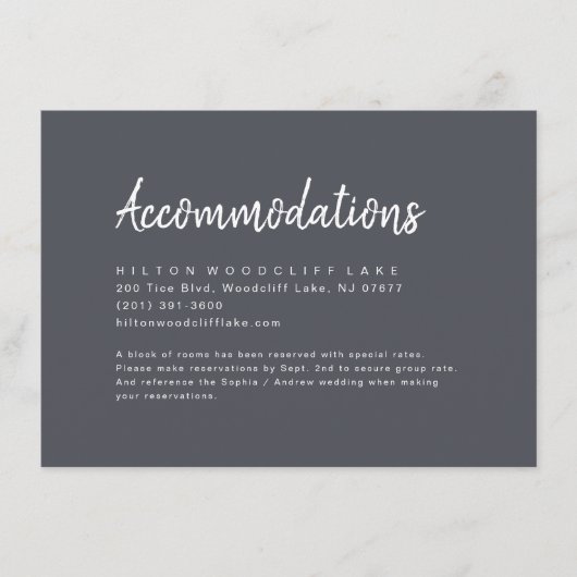 Minimalistische Skriptunterbringung in der Holzkoh Begleitkarte (Vorderseite)