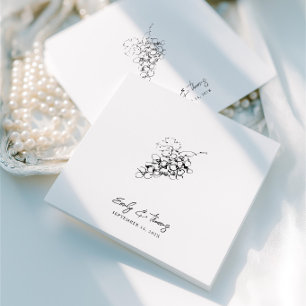 Minimalistische skurrile Tinte Handgezeichnete Hoc Serviette